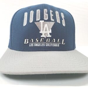 Mitchell & Ness Los Angeles Dodgers Snapback Hat Men Blue Gray 60 Year Patch MLB